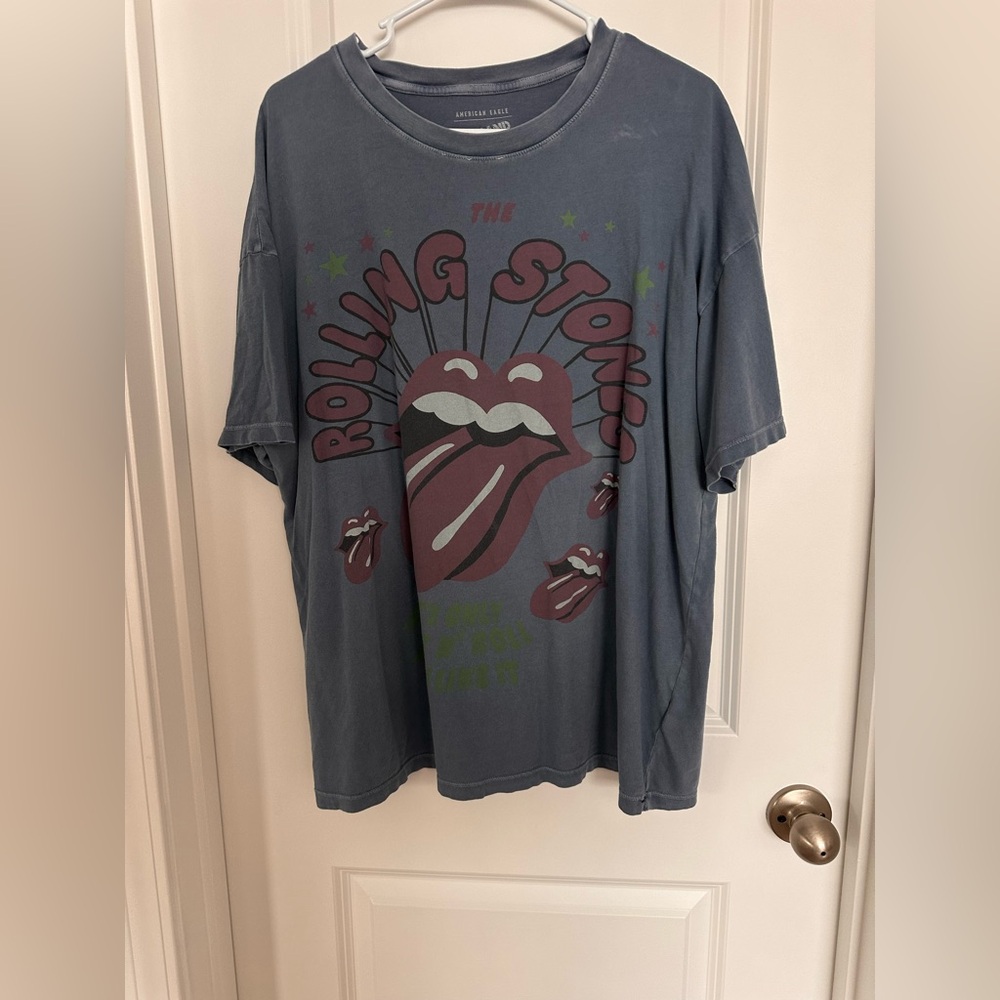 American Eagle Outfitters Blue Graphic Tee